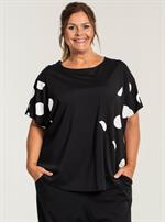 Gozzip Black -  Magga T-shirt, Sort/Hvid